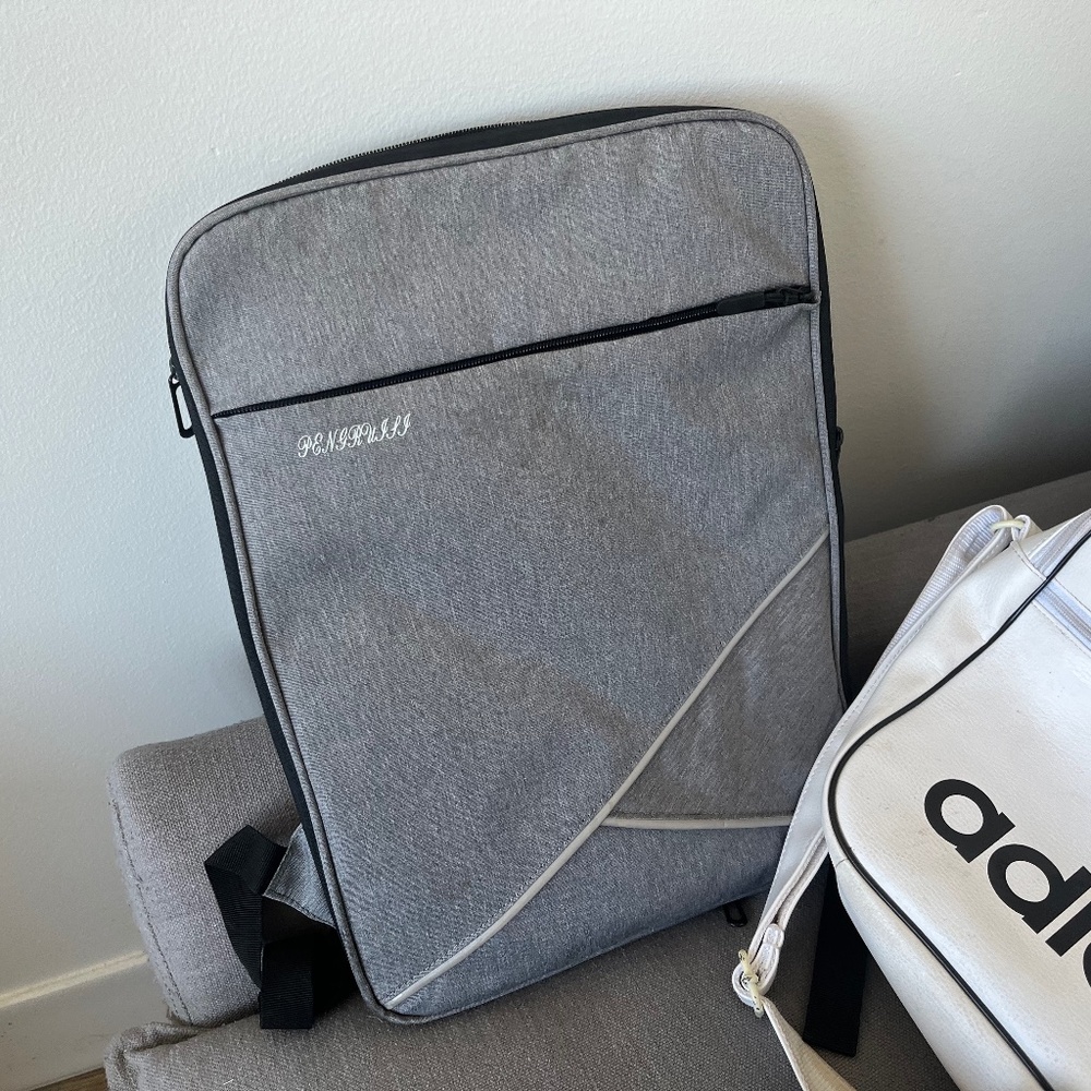Grey laptop bag